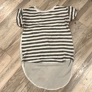 Black/White Blouse and Sheer Top